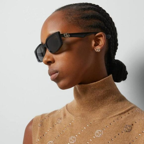 NEW Gucci GG1535S 001 Black Grey Women Geometric Sunglasses GG 1535S main image 10